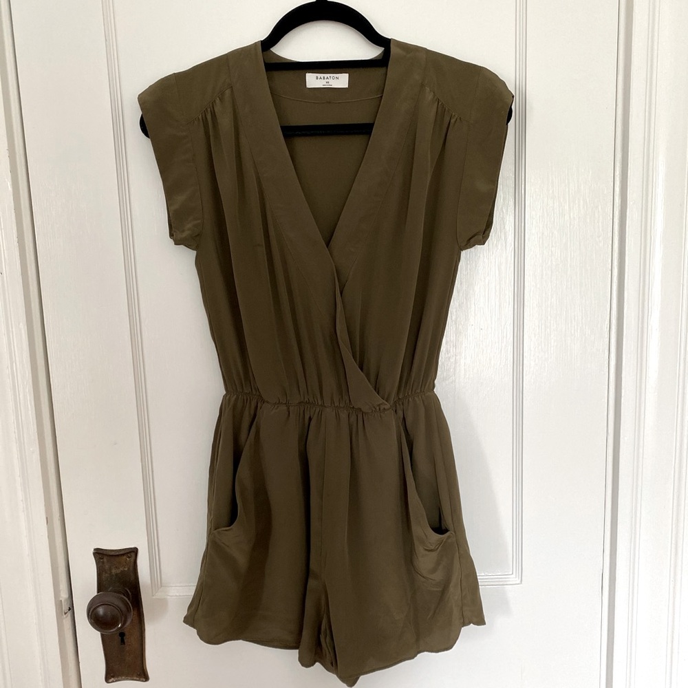 Aritzia silk romper